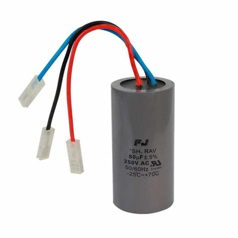 007-001-D-093 - Capacitor de trabajo 80MF Â±5%, 250V, para la caja de control AQUA PAK 3/4 HP modelo CCQA 3/4115