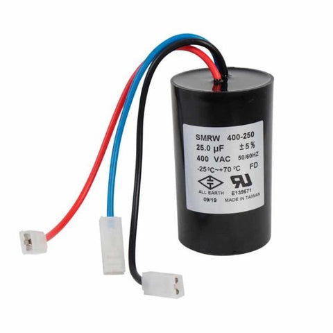 007-001-D-096 - Capacitor de trabajo 25MF Â±5%, 400V, para la caja de control AQUA PAK de 1 HP modelo CCQA 1230