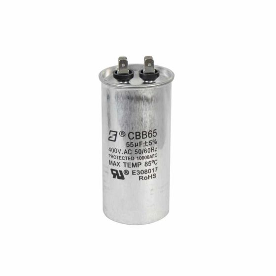 007-001-D-100 - Capacitor de trabajo 55MF Â±5%, 400V, para la caja de control AQUA PAK de 3 HP modelo CCQA 3230