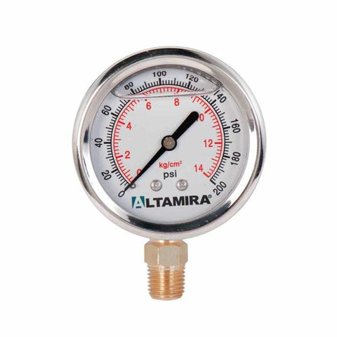 MAN0-200G - Manómetro con glicerina