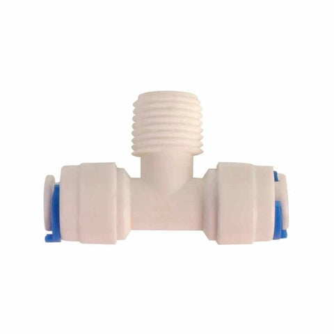 R-PK-DCC-007A - Adaptador tipo "T" para osmosis inversa 100G (T1/4", RM1/4", T1/4")