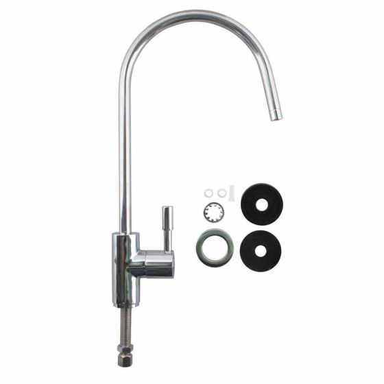 R-PK-GF06 - Llave de ganso cromada de lujo para ósmosis inversa de 100G y equipos de ultrafiltración